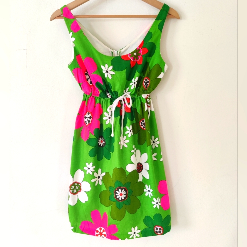 Vintage Babydoll Summer Swimsuit Coverup Mini Dress